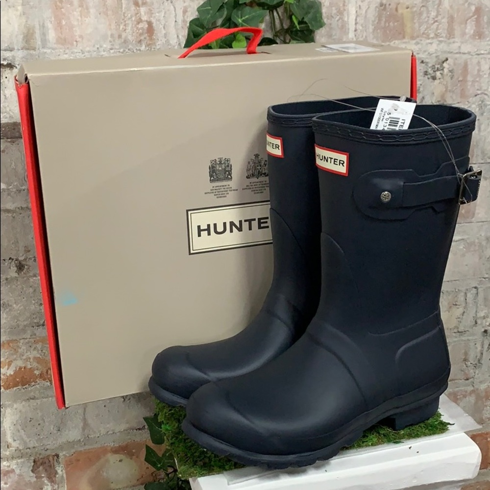 NIB Womens Hunter Original Short Boot Navy